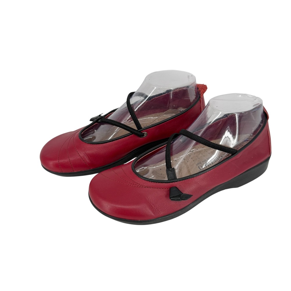 Arcopedico Vitoria Mary Jane Red Leather Control 2 Comfort Flats Women 39 8